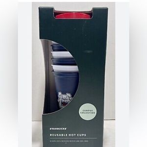 Starbucks Fresno state bull dogs new 6pc hot cups tumbler reusable